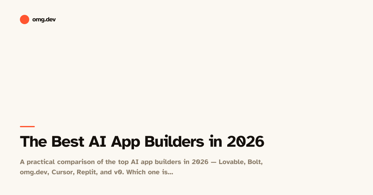 The Best AI App Builders in 2026
